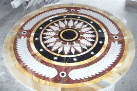 Antique Marble Custom Table Marquetry Inlay Fine Arts Decorate Living Room H5304 - £809.42 GBP+