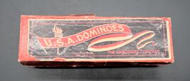 Vtg USA Dominoes The Embossing Company Statue Of Liberty  28 Pc Set - $29.99