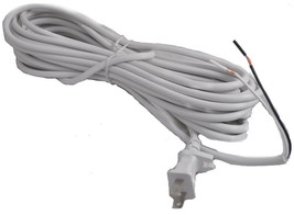 30 Foot 17-2 White Fit All Wire Male Plug Vacuum Power Cord - £12.28 GBP
