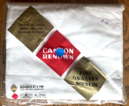 Vintage Cannon Fine Muslin Double Bed 81” X 108” Flat Sheet 100% Cotton ... - $242.13 MXN