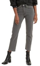 LEVI&#39;S for women Wedgie straight high rise stretch charcoal size 32 length 26 - £44.89 GBP