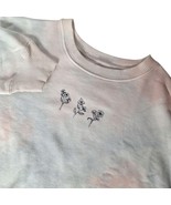 Vintage Hollister Womens Tie-Dye Floral Embroidered Cropped Sweatshirt S... - €16,41 EUR
