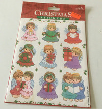 Vintage Gibson Christmas stickers cute little angel stickers still in pa... - $365.13 MXN