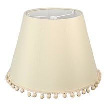 Royal Designs, Inc. PomPom Hardback Lamp Shade, HB-671-13BG, 8 x 13 x 9 in (Top  - £39.84 GBP+