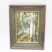 P.F.Hoffman Paysage Peinture Acrylique Mi Siècle Pays Scène Soleil En Forêt - £103.41 GBP