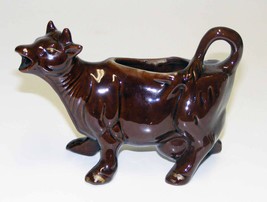 Brown Cow Creamer Vintage Open Mouth - $11.88