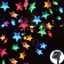 Outdoor Solar Star String Lights 30ft 50LED Multicolor Star Twinkle Lig - £18.27 GBP