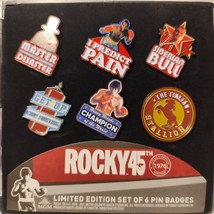 Rocky 45th Anniversary Limited Edition Enamel Pin Set Official Collectibles - £37.94 GBP