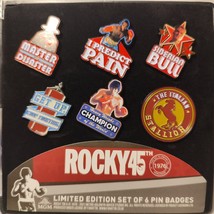 Rocky 45th Anniversary Limited Edition Enamel Pin Set Official Collectibles - £36.15 GBP