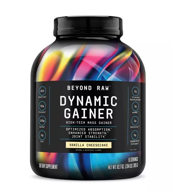 GNC -BEYOND RAW- DYNAMIC GAINER (Vanilla Cheesecake) net.wt.7lbs-Free Sh... - $64.99