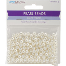 Pearl Beads Value Pack-6mm Ivory 185/Pkg - £8.64 GBP