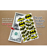 20x Small Batman Stickers Die Cut Label Sheets Batman Logo Batman Decals - £5.46 GBP