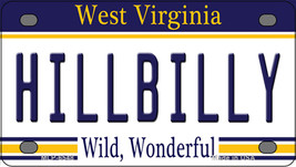 Hillbilly West Virginia Novelty Mini Metal License Plate Tag - £11.98 GBP