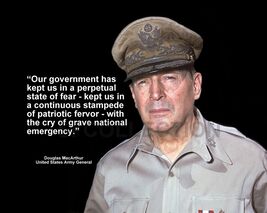 DOUGLAS MACARTHUR &quot;OUR GOVERNMENT HAS KEPT US IN A...&quot; QUOTE PHOTO VARIO... - $6.76 CAD+