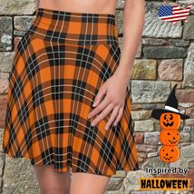 Square Skater Skirt Halloween Inspired Clothing Cosplay Black and Orange - $39.98+