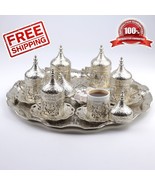 27 Ct Coffee Serving Cup Saucer Gift Set Ottoman Turkish Arabic Greek Si... - $98.01