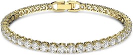 SWAROVSKI Tennis Deluxe Crystal Bracelet and Necklace Jewelry Collection Gold - £161.22 GBP
