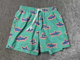 CHUBBIES Swim Trunks Men Small Apex Swimmer Shorts Sharks Mesh Lined UPF... - $29.69