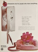 1965 Print Ad Bell Telephone System 2 Extension Phones for Different Rooms - $17.08