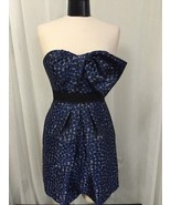 BCBGMaxazria Women's Dress Performs Ink Blue Polkadot Size 4 New! - $49.50