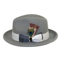 Bruno Capelo Hat Australian Wool Crushable Fedora Manhattan MA500 Gray image 3