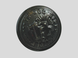 Vintage In Hoc Signo Vinces Cross &amp; Crown Masonic Uniform Button Black - $25.64