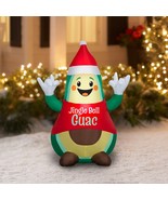 Holiday Time Christmas Avocado Jingle Bell Guac Airblown Inflatable 3.5&#39;... - $32.66