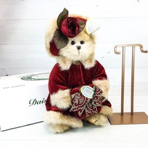 Vintage Bearington Virginia 14&quot; Christmas Plush Teddy Bear w Stand #1072 - £22.33 GBP