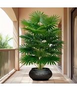 Artificial Palm Evergreen Plant 24 Leaves Quality Indoor Outdoor Decorat... - $40.37 CAD