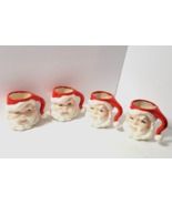 Winking Santa Mug Set of 4 Vintage Ceramic Hobbyist Handmade Mugs 1979 - $1,165.91 MXN