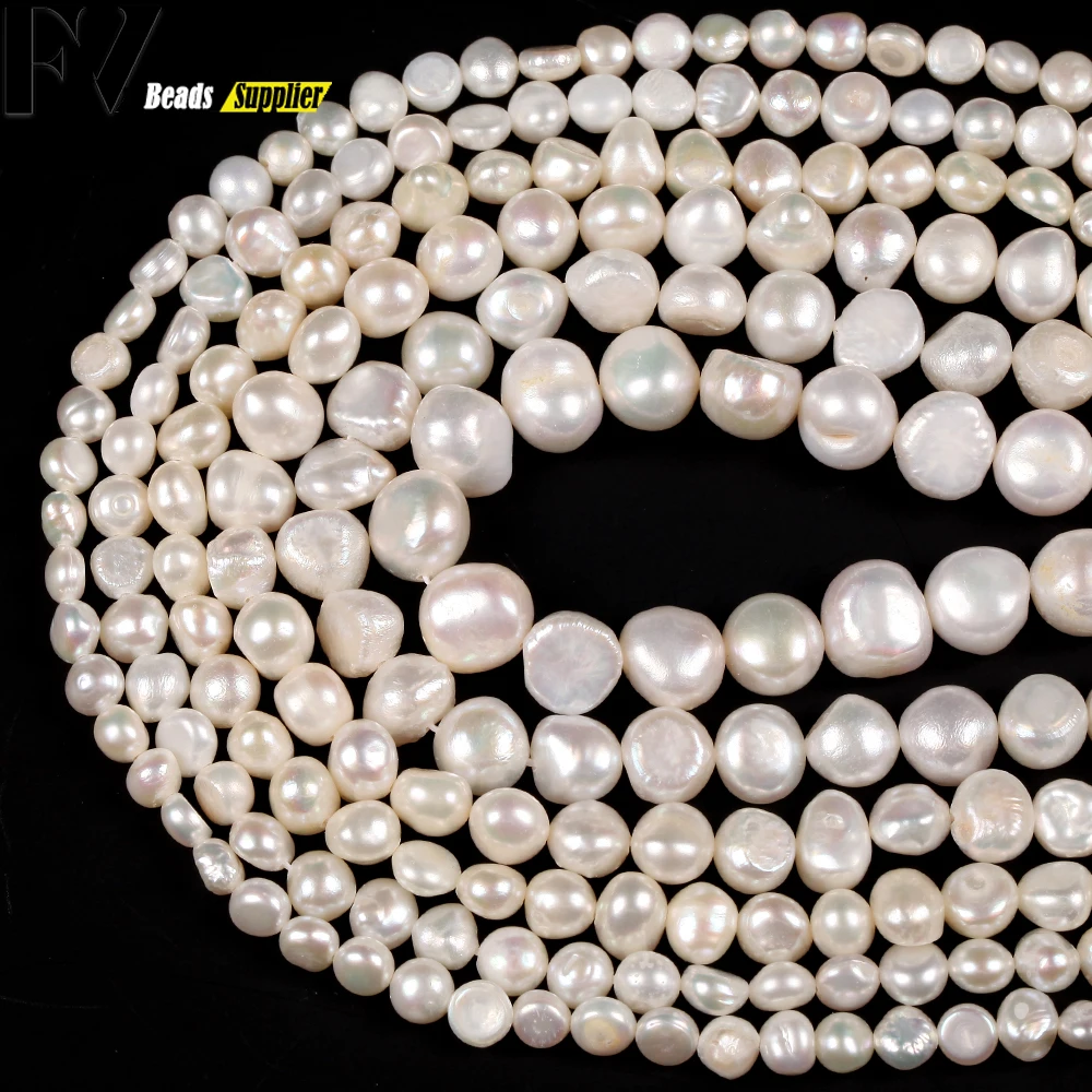 Natural Freshwater Pearl Beads High Quality Half Round Real Pearls Beads For - £12.08 GBP+