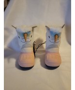 Cat &amp; Jack Light Pink &amp; White Frankie Unicorn Toddlers Winter Boots sz 5... - $28.90