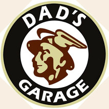 Dad&#39;s Mercury Garage 14&quot; Round Metal Sign - £27.91 GBP