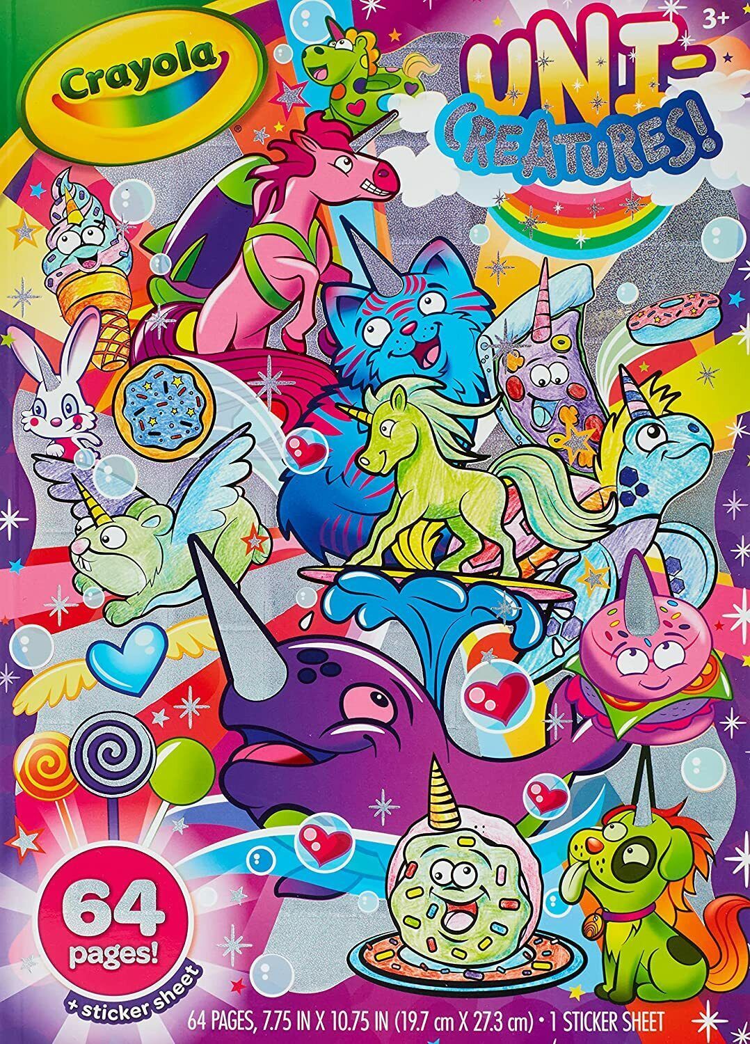 Crayola Uni-Creatures Coloring Book, 64 Unicorn Coloring Pages, Gift for... - $9.89