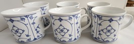 Form Marienbad Ingres Weiss Porcelain 6 Mugs White &amp; Blue Immortelle Ind... - $92.57