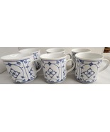 Form Marienbad Ingres Weiss Porcelain 6 Mugs White &amp; Blue Immortelle Ind... - $92.57