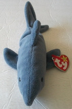 BEANIE BABIES ~ Crush the Shark, RETIRED, Tag Errors, Ty Inc, 1996 ~ DOLL  - £13.96 GBP