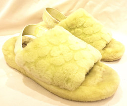 UGG Womens Slippers Fluff Yeah Slide Lamb Fur Throughout Size- 9 Pollen - £40.19 GBP