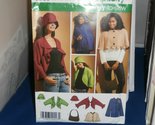 Simplicity Sewing Pattern 0566 Woman&#39;s Jacket Cape Hat &amp; Bag XS S M L XL - $9.78