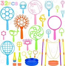 Big Bubble Wands Set for Kids, 32Pcs Safe and Durable Outdoor Fun Toys - $42.52