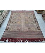Handmade Tifelt Berber Wool Rug: Moroccan Kilim Carpet (217cm/306cm) - $1,692.00