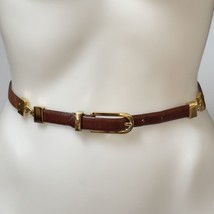 ELLEN TRACY Belt Brown Italian Leather Women’s Size M - £10.54 GBP