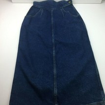 Vintage 80s Abiatti Collection Casual Missy Jean Denim Midi Skirt Size 8... - $44.99