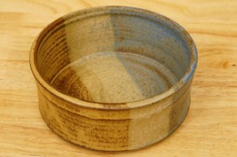 Art Pottery Bowl Dog Dish CCP STARR Blue Tan Brown Tricolor Gaze 7&quot; x 3&quot;... - £22.94 GBP