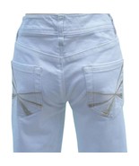 Cache White Boot Cut Stretch Denim Jean Pant Metallic Embellished Pocket... - $53.61 CAD