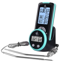 Wireless Meat Thermometer For Cooking - Dual Probe Remote Digital Meat T... - £31.44 GBP