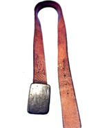 Vintage Hand-Tooled Leather Belt Solid Brass Buckle Western Medium - €33,52 EUR