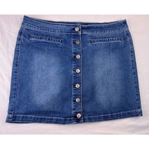 Wallflower Jean Skirt Womens Size 13 Blue Denim Y2K Retro Hippie Boho Bo... - $4.80