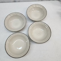 Newcor Stoneware Newport Whisper Rimmed Cereal Bowl 7&quot; - Set of 4 - £20.54 GBP