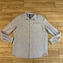Lululemon Shirt Men&#39;s Size XL Blue Long Sleeve Button Up Dress Causal Adult - $929.81 MXN